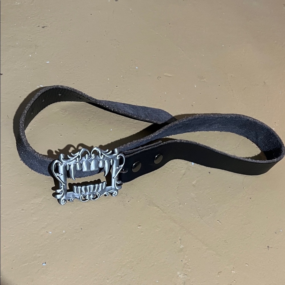 Chic Black Belt with Ornate Silver Buckle